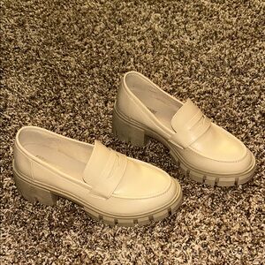 Cushionaire Beige Chunky Loafers for Women